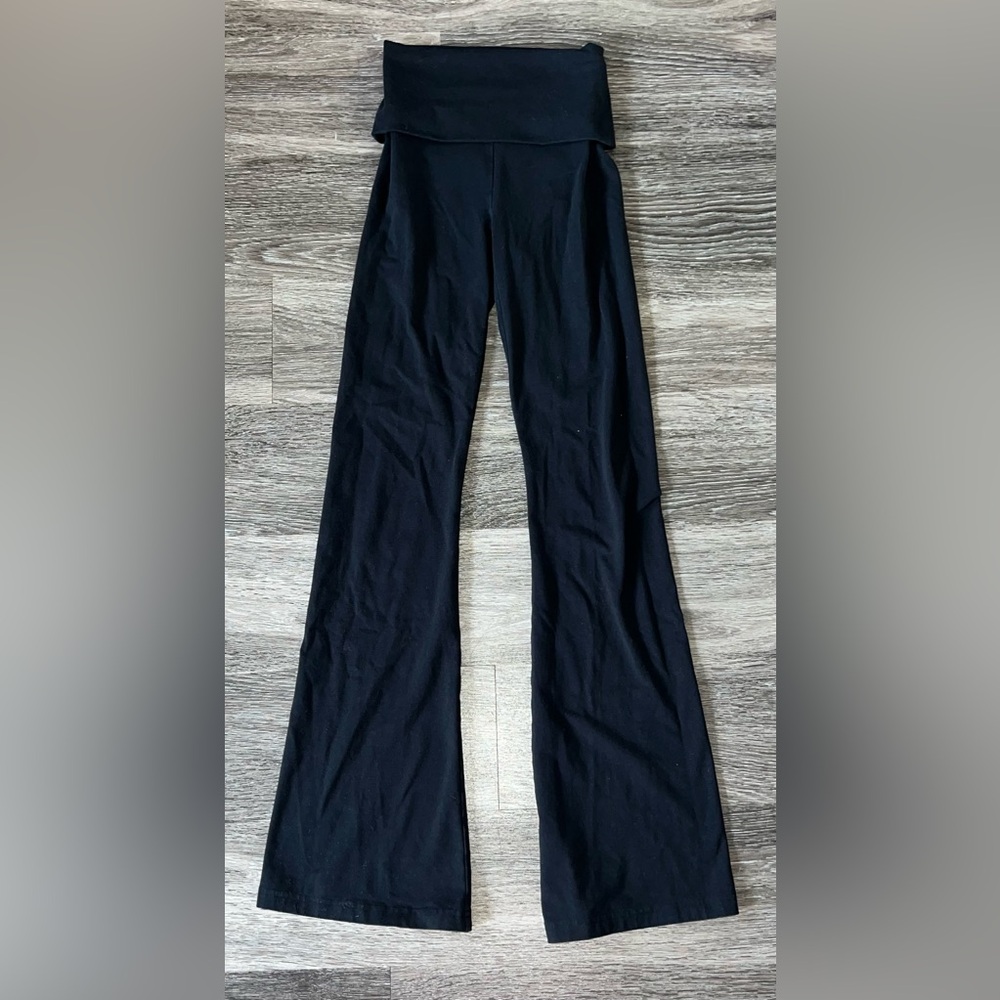 Offline by Aerie Black Fold Over Yoga Pants XXS